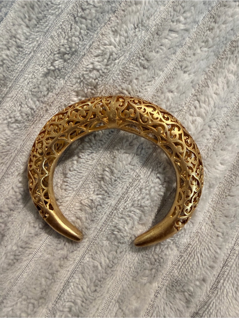Gold Filigree Open Cuff Bracelet - Women Jewelry